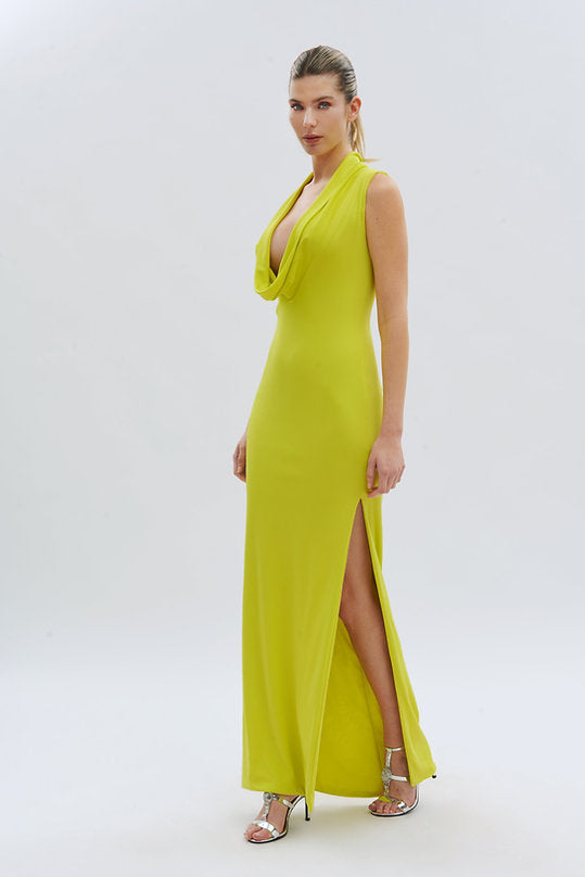 Vestido Fiesta Escote Drapeado