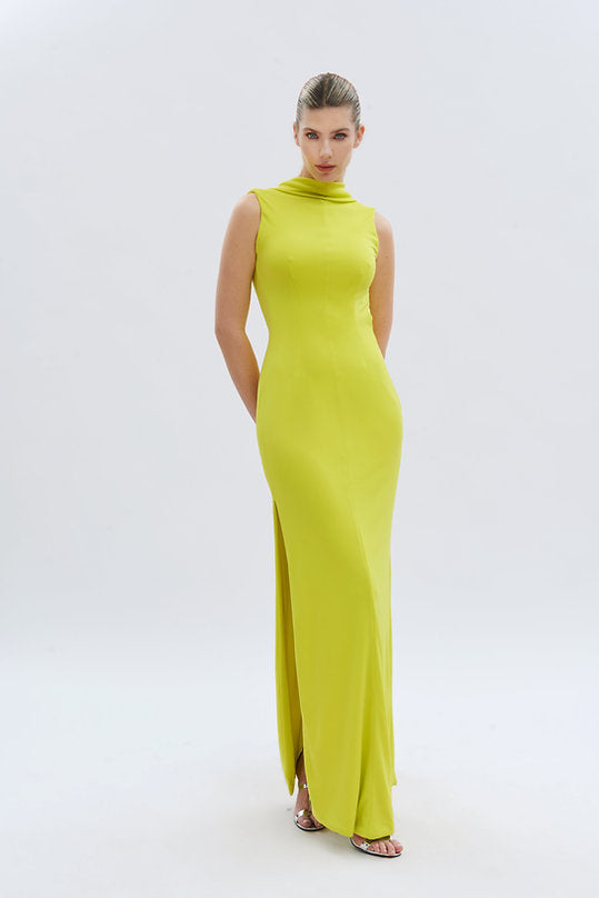 Vestido Fiesta Escote Drapeado