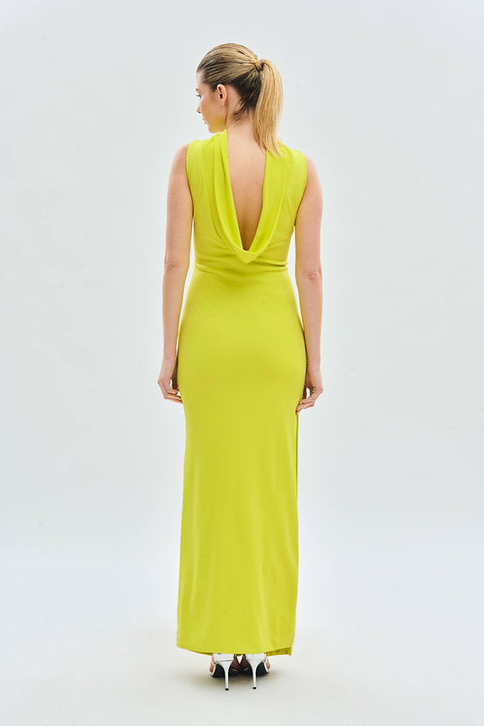 Vestido Fiesta Escote Drapeado